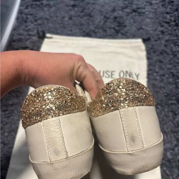 Golden Goose private edition White and Silver Sneakers women size 7 - Picture 7 of 11